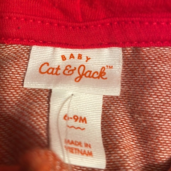 Cat & Jack 6/9 Month Christmas Hooded Deer Reindeer Baby Outfit Brown hood - Picture 5 of 6